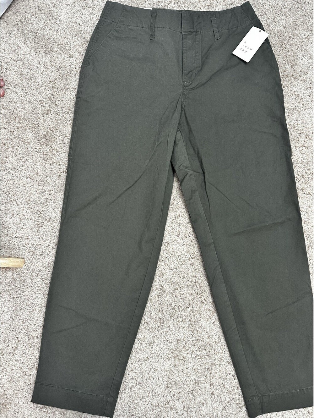 A New Day Chino Pants, 6 Regular, Gray High Rise Straight Leg Stretch